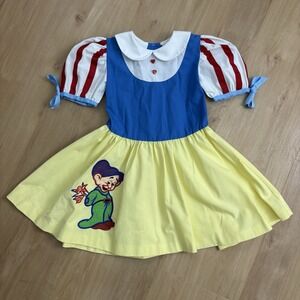 Vintage Rare The Disney Store Snow White Dress & Dopey On Skirt Size 5
